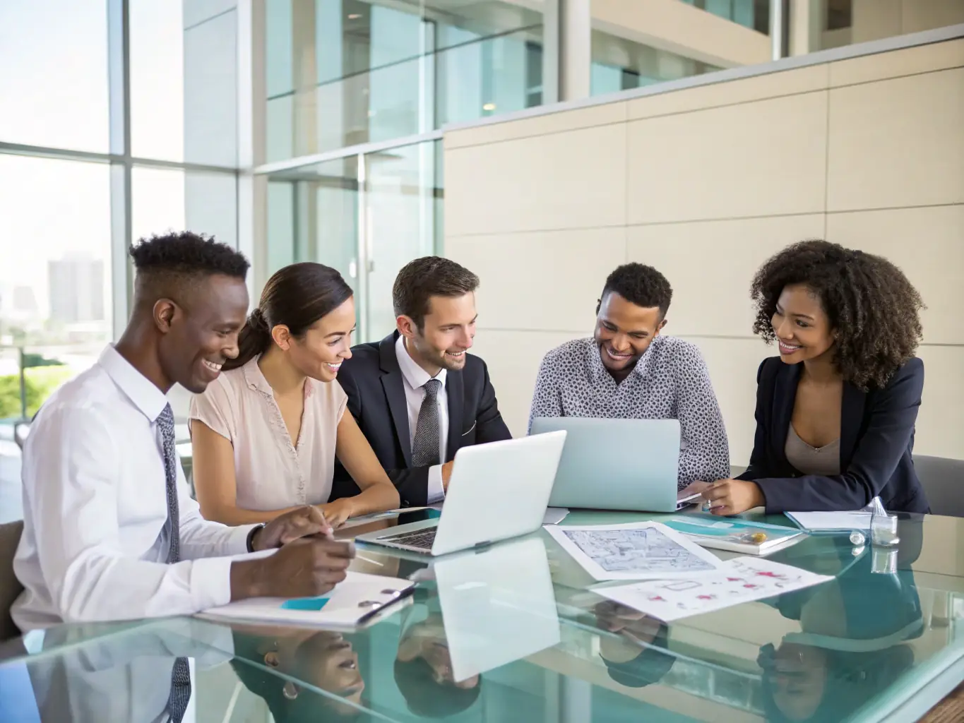 An image of a diverse team participating in a collaborative workshop, symbolising organisational culture development. The team is engaged in a brainstorming session, with sticky notes and charts visible in the background, conveying a sense of innovation and teamwork.